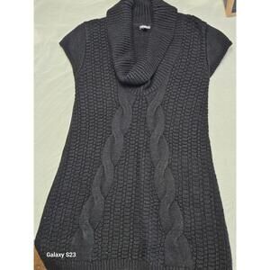 Black tunic sweater turtleneck